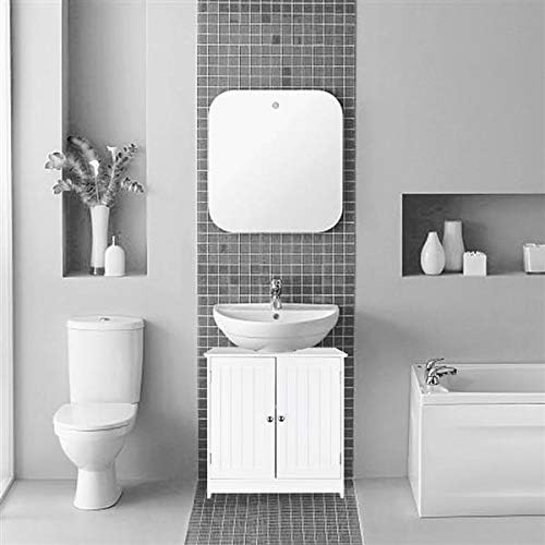 Bathroom Floor Storage Cabinet with Shelf and Double Doors R443321