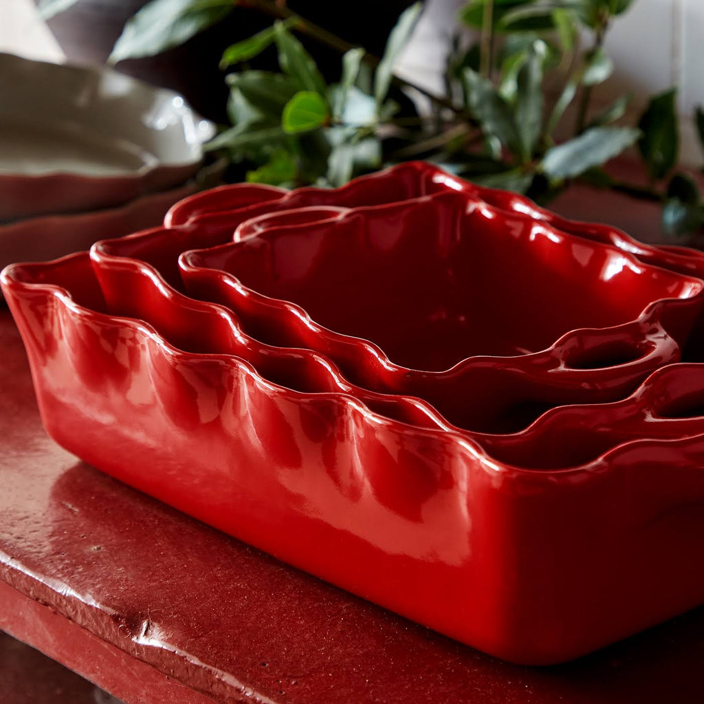 White Rectangular Baker K52388