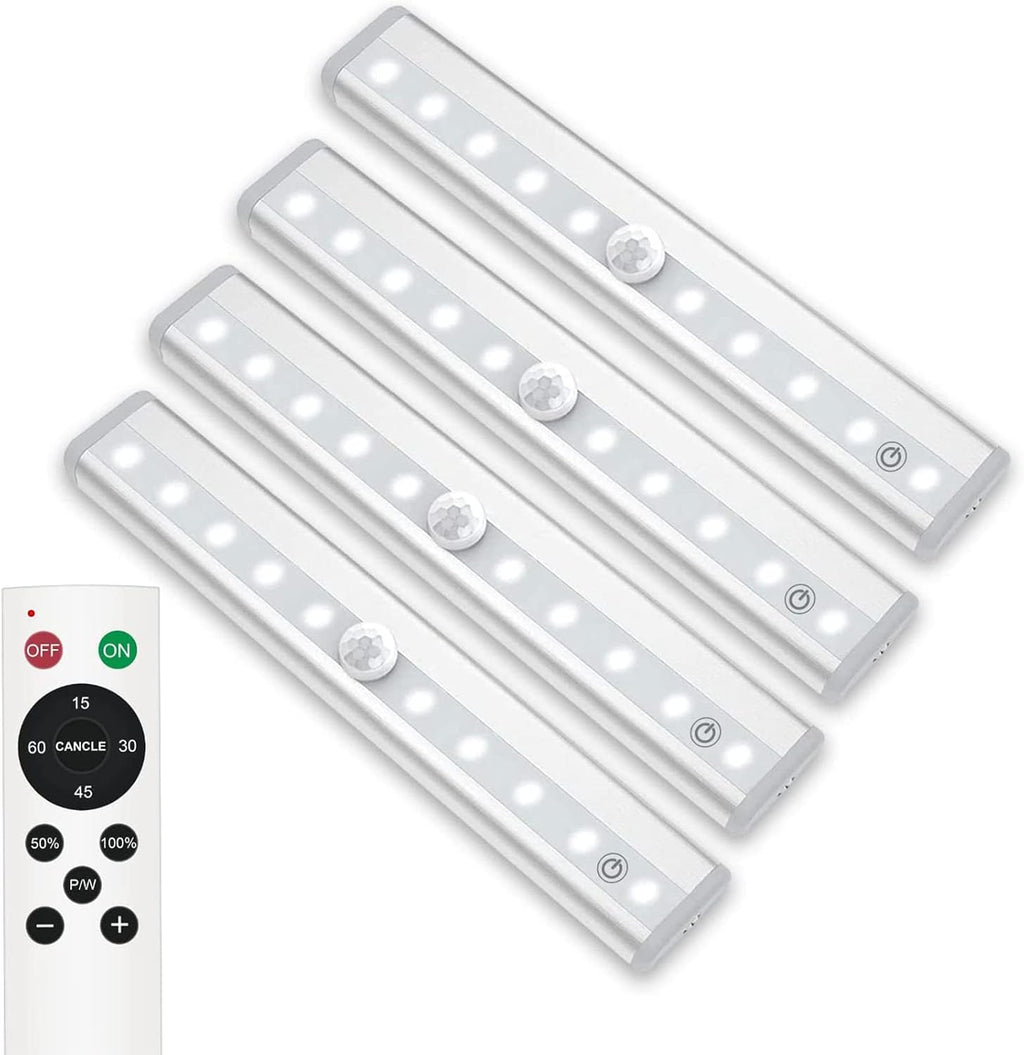 Rechargeable Dimmable LED Under Cabinet Lights 6 Pack 3 Colors I101