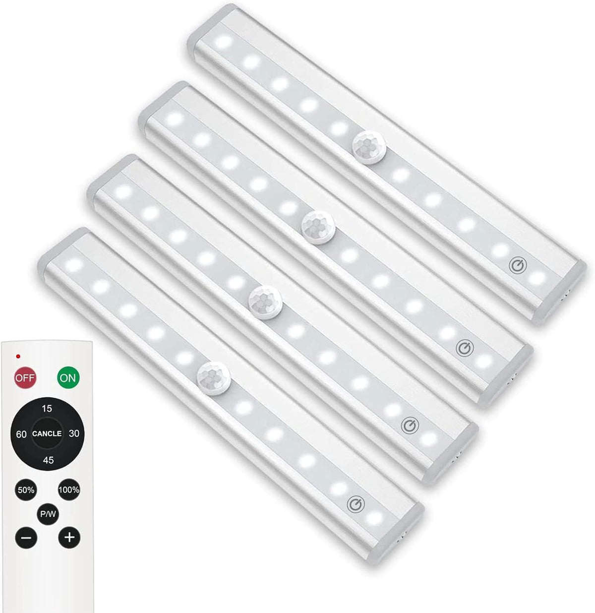 Rechargeable Dimmable LED Under Cabinet Lights 6 Pack 3 Colors I101