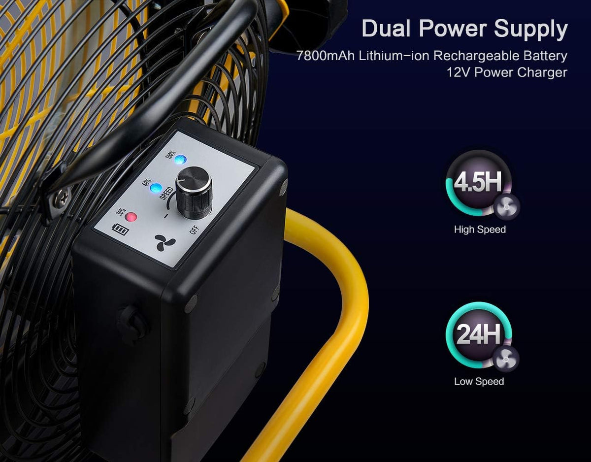 10'' Rechargeable High Velocity Floor Fan R952
