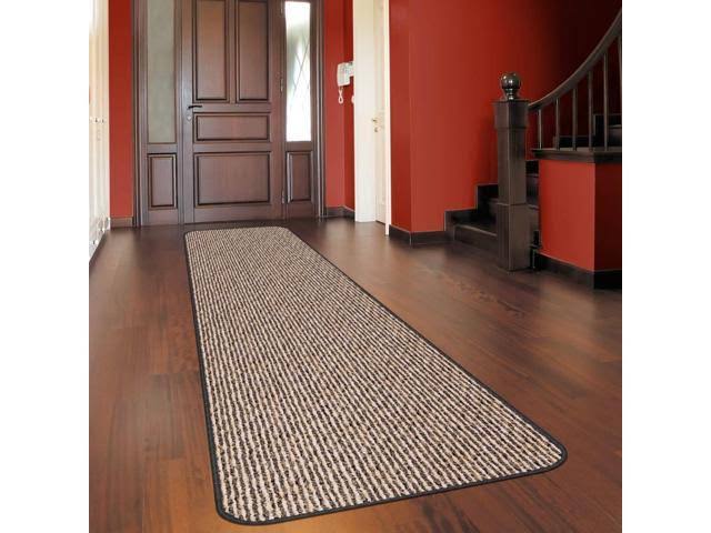 Skid-Resistant Carpet Runner Black Ripple 16 ft. x 27 in. B669550