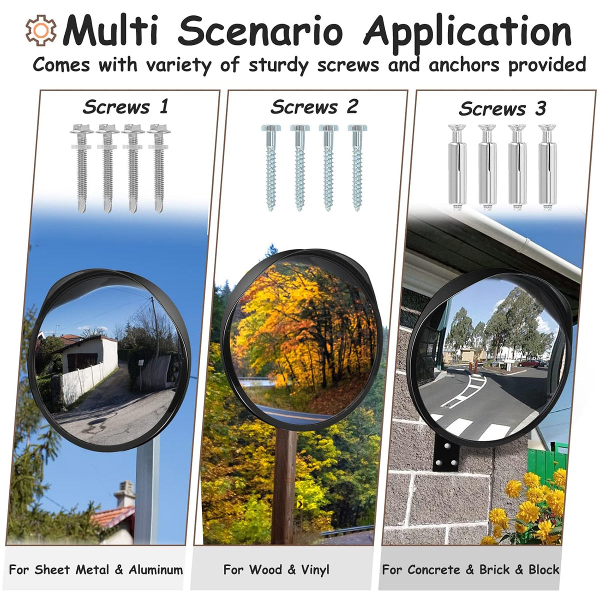 18 Security Mirror with Adjustable Fixing Bracket Y81150