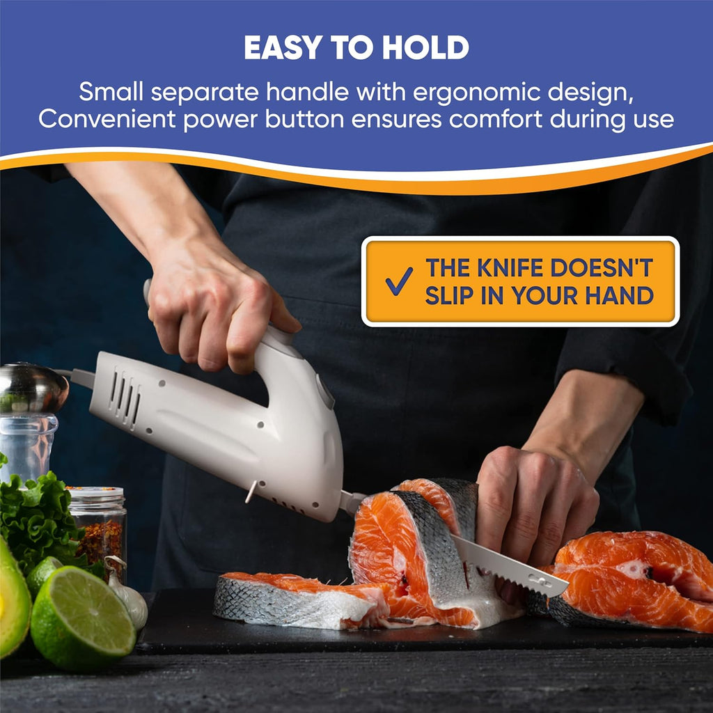 Electric Knife with Serving Fork and Carving Blades Y74383