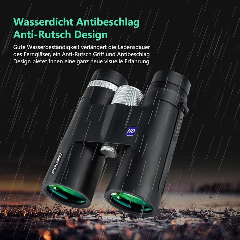 12x42 HD Roof Prism Binoculars Waterproof BAK4 FMC Lens L638