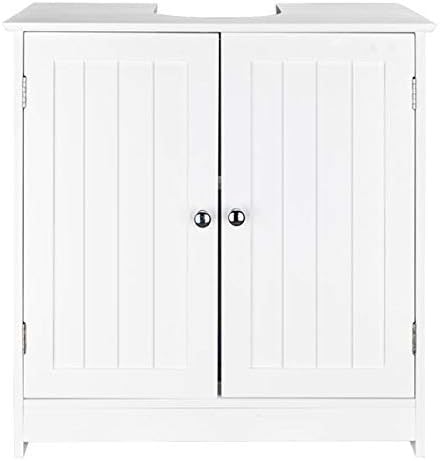 Bathroom Floor Storage Cabinet with Shelf and Double Doors R443321