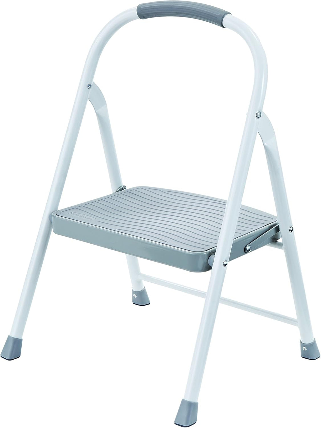 White 2-Step Steel Step Stool V4287