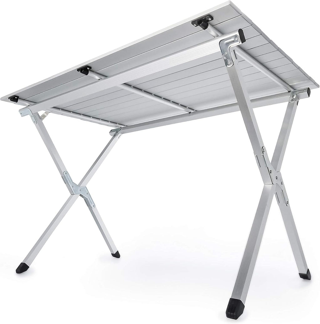 Aluminum Roll-Up Campsite Table with Carrying Bag J185832