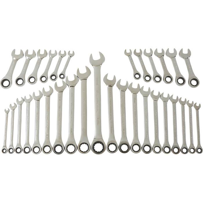 32-Piece Combination Ratcheting Wrench Set with Carrying Case Q873