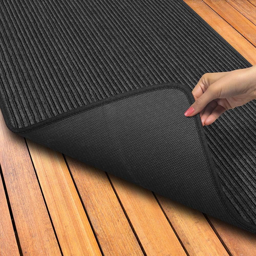 Indoor Outdoor Carpet Runner with Skid-Resistant Rubber Backing I8825