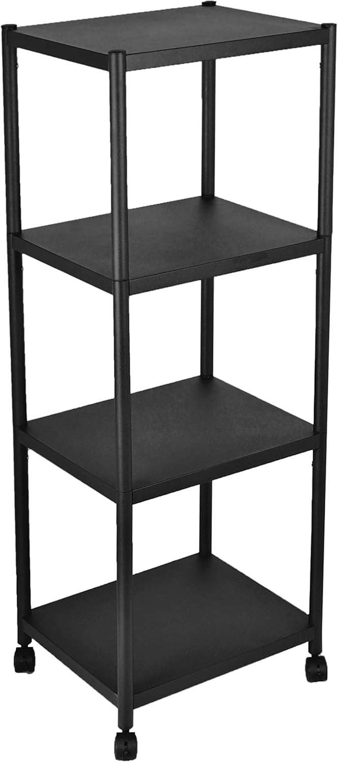 4-Tier Stainless Steel Shelving Unit with Wheels B14183