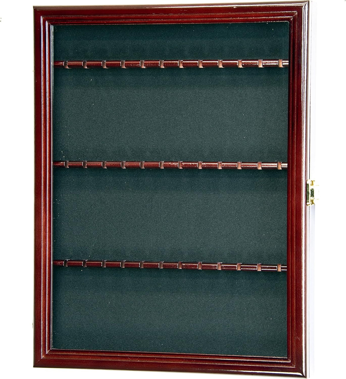 Spoon Display Case Cabinet Holder Rack Wall Mounted Cherry Finish X460731