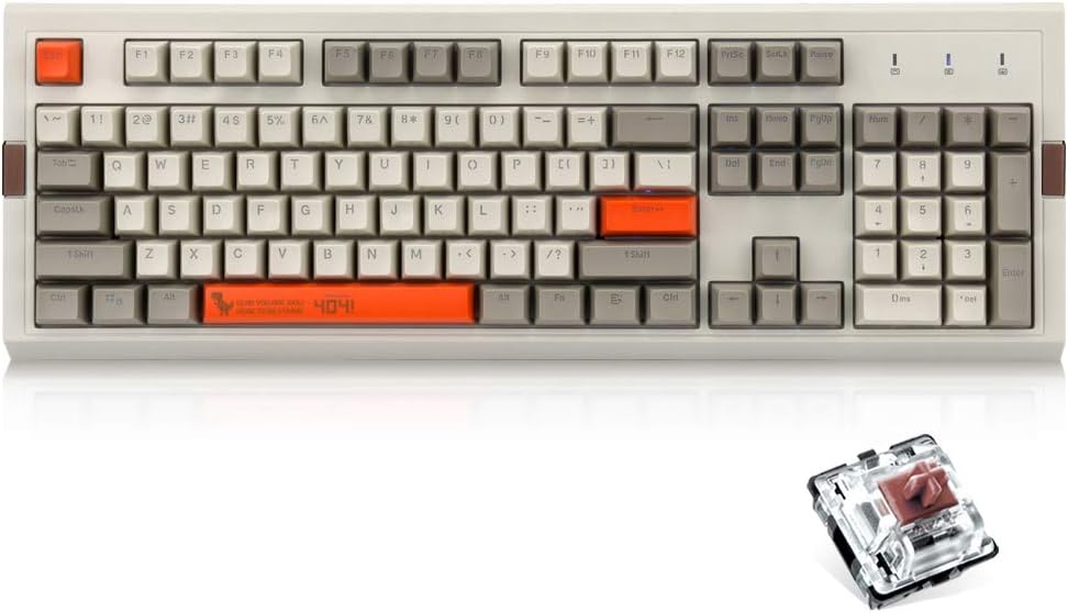 RGB Retro Mechanical Keyboard 104 Keys PBT SA Keycap K854