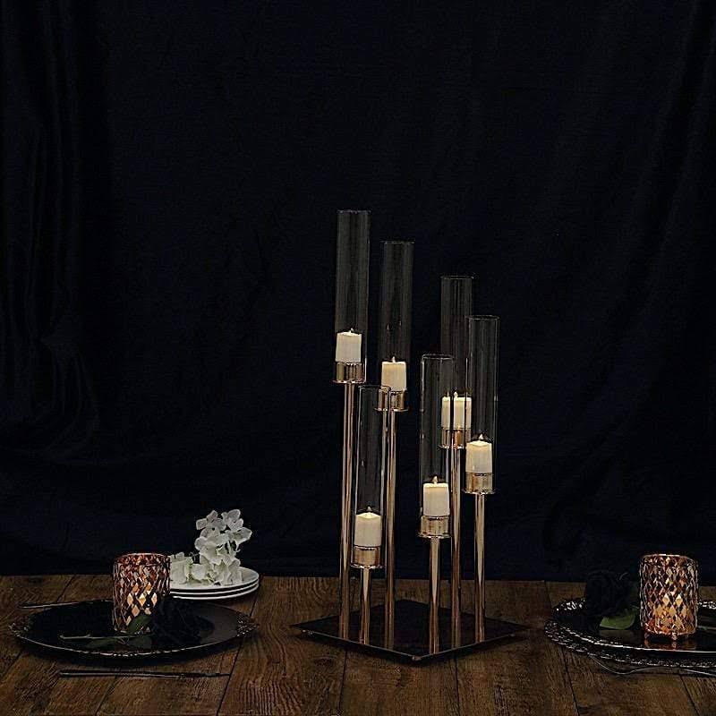 Gold 24 in Tall Candelabra Candle Holder O684282