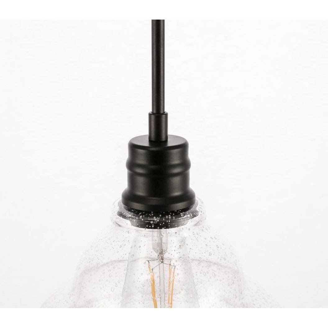 1-Light Clear Seeded Glass Brass T12387