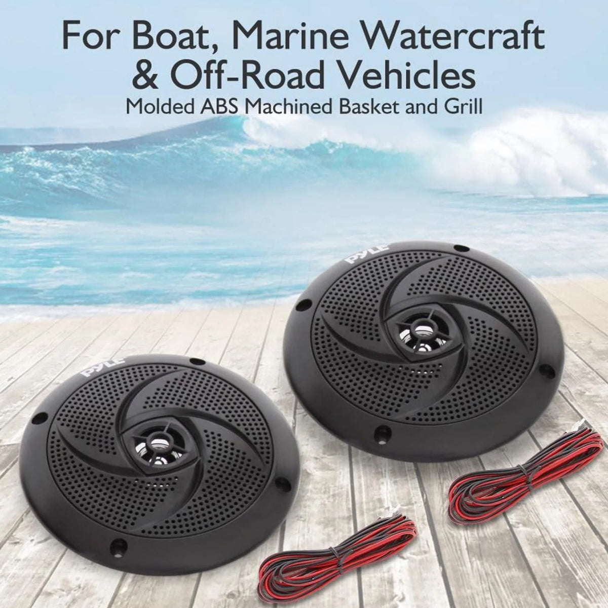 5.25-In Waterproof Low Profile Marine Speakers O314