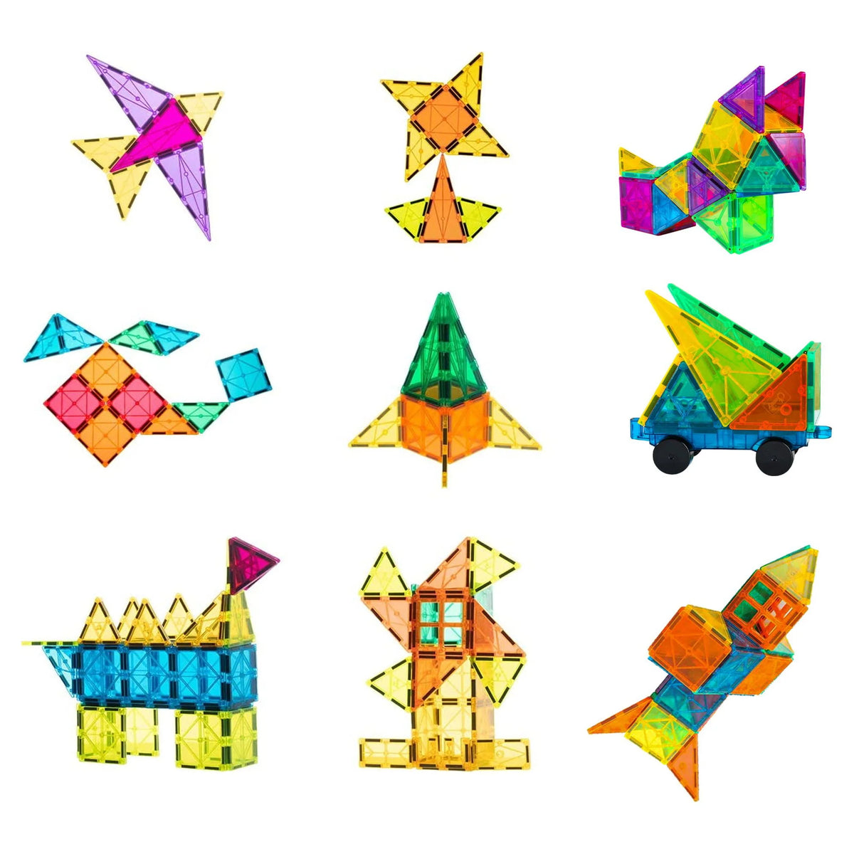 120 Pcs 3D Color Magnet Building Tiles Set L659534