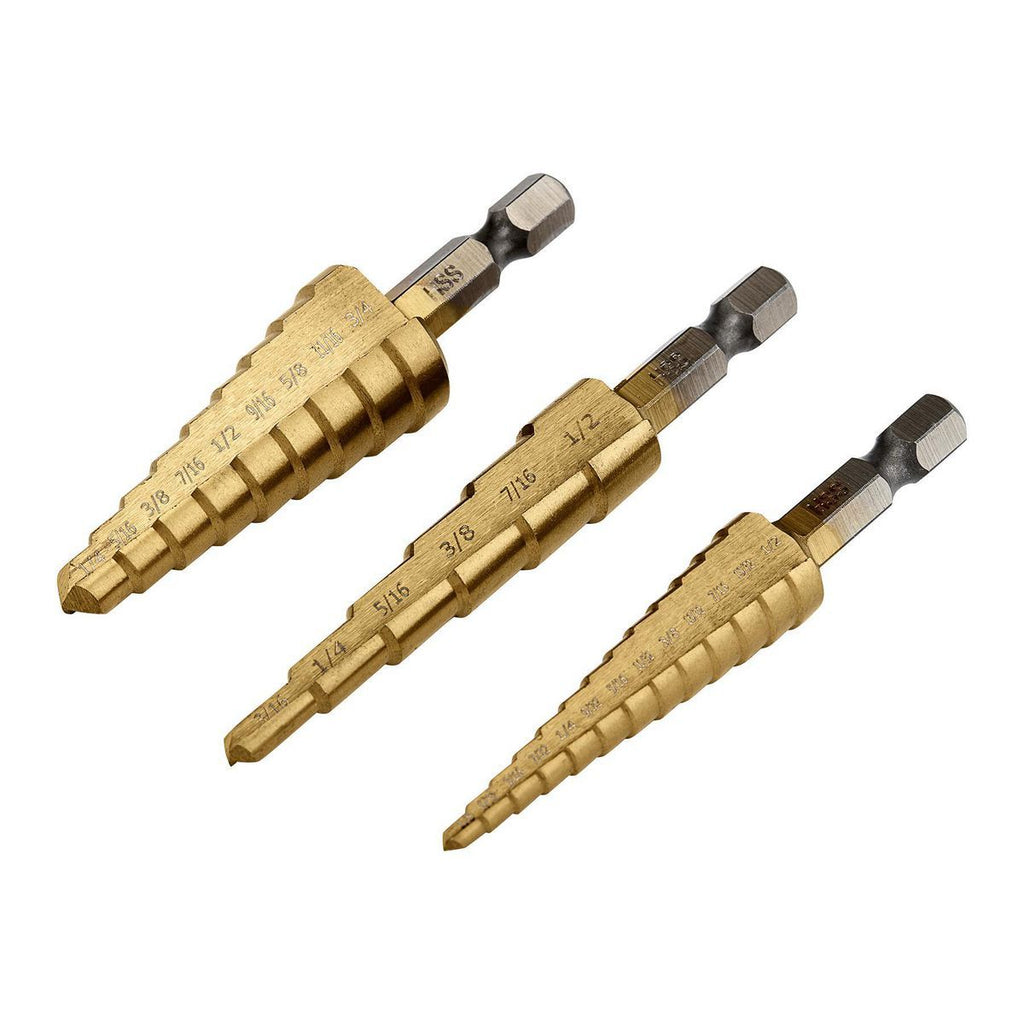 1/8 in. to 3/4 in. Titanium Step Drill Bit Set V605