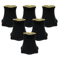 Black/Gold Candelabra Shade Set of 6 I80107