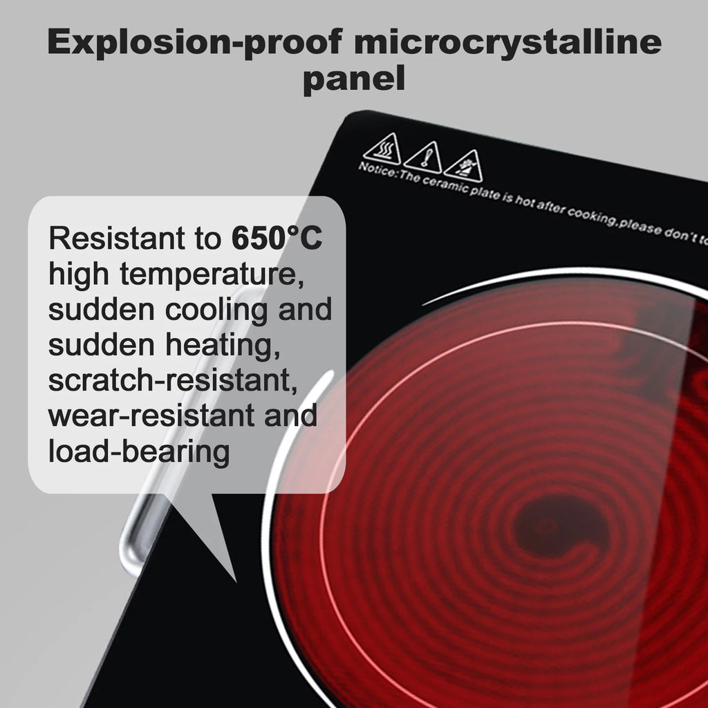 Electric Hot Plate Infrared Induction Cooktop 3500W Ceramic Glass K271