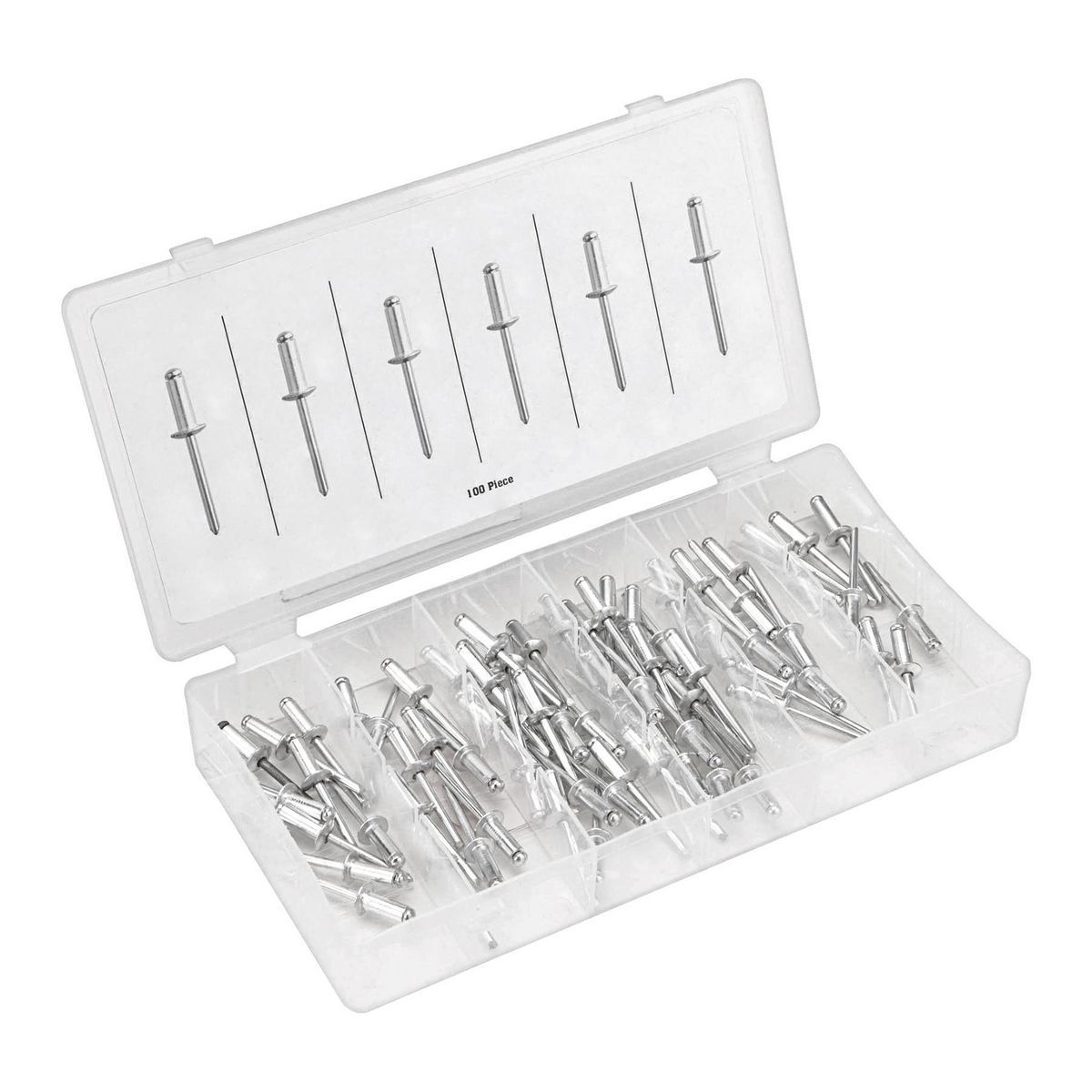 1/4 in. Aluminum Blind Rivet Set, 100 Piece Q681529