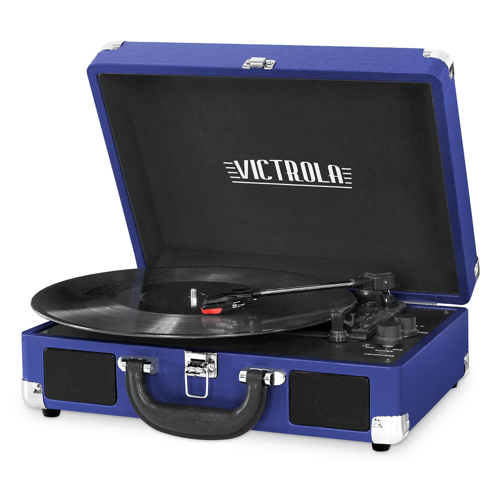 Bluetooth Suitcase Record Player with 3-speed Turntable Q450693