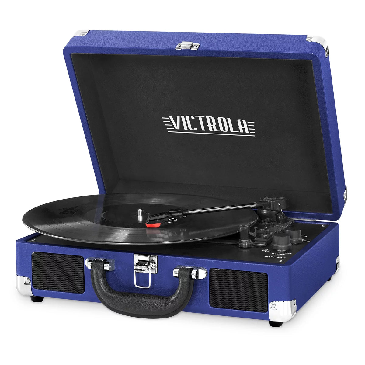 Bluetooth Suitcase Record Player with 3-speed Turntable Q450693