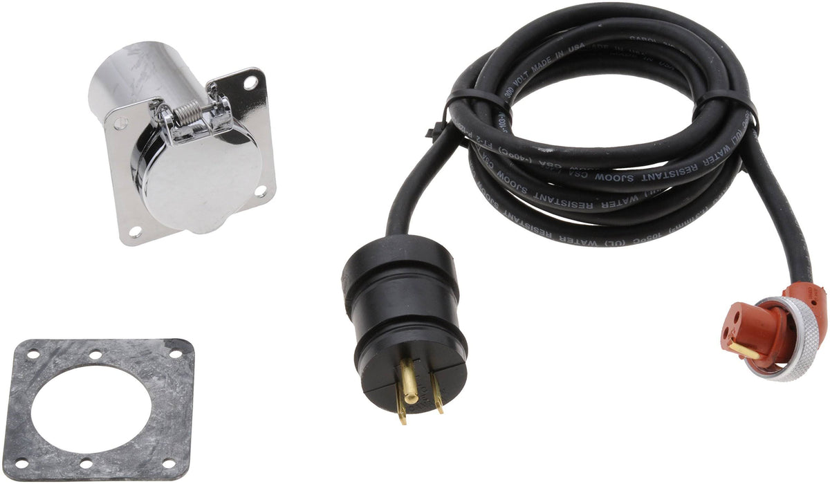 Heavy Duty Weatherproof Silicone Cordset and Receptacle 6-Feet 120 Volts Q9955