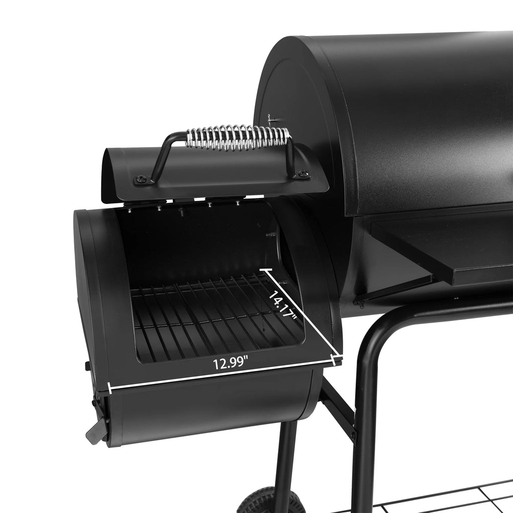 Charcoal Grill with Offset Smoker and Cover J43459