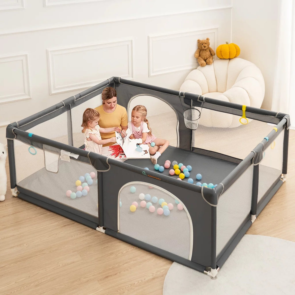 63x63'' Gray Baby Playpen C97916