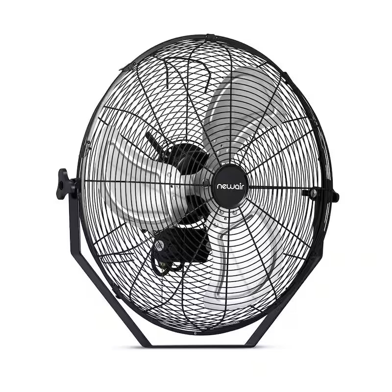 18 in. High Velocity Wall Mounted Fan with 3 Speeds and Adjustable Tilt Head in Black R205