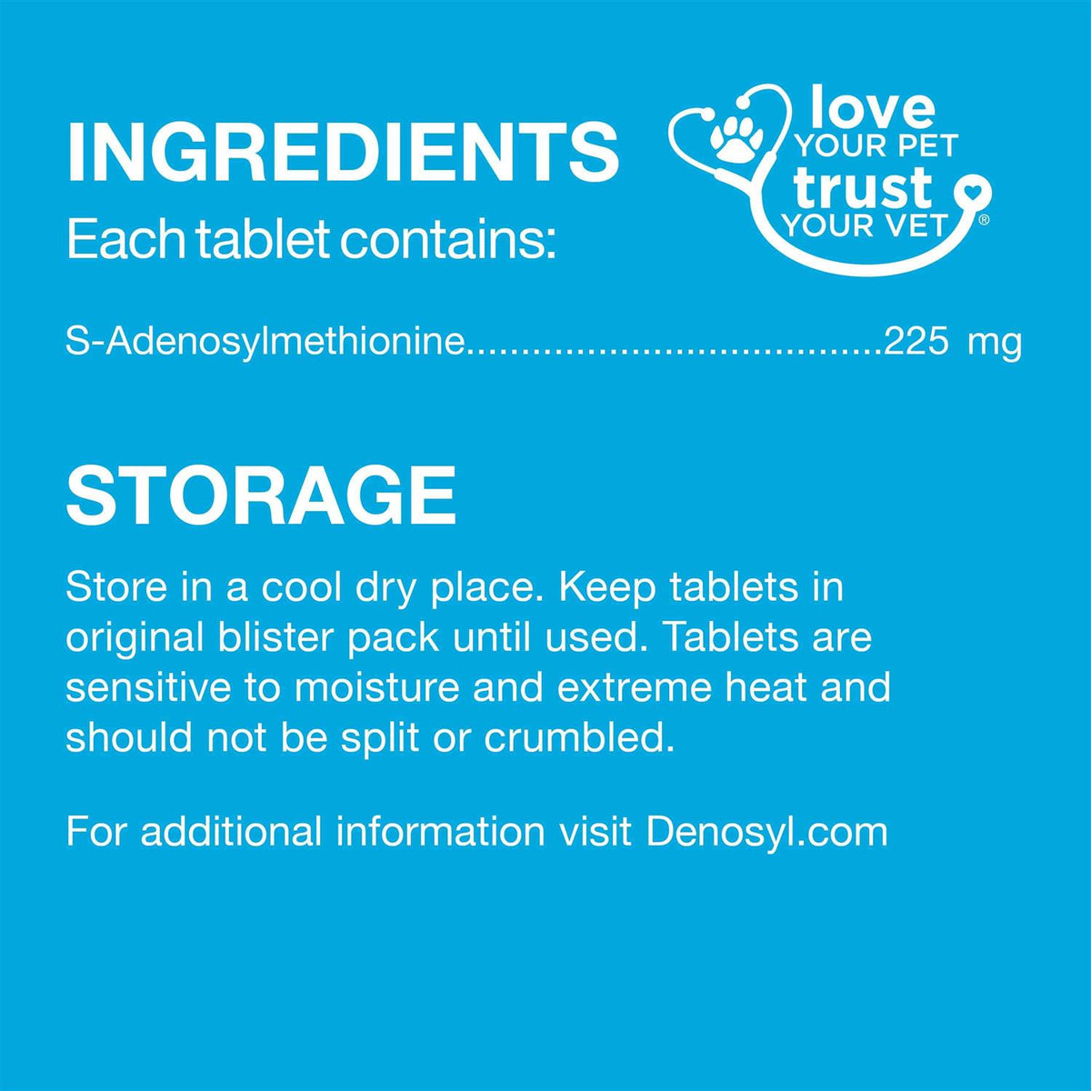 Denosyl Tablets Liver & Brain Supplement for Medium Dogs R83528