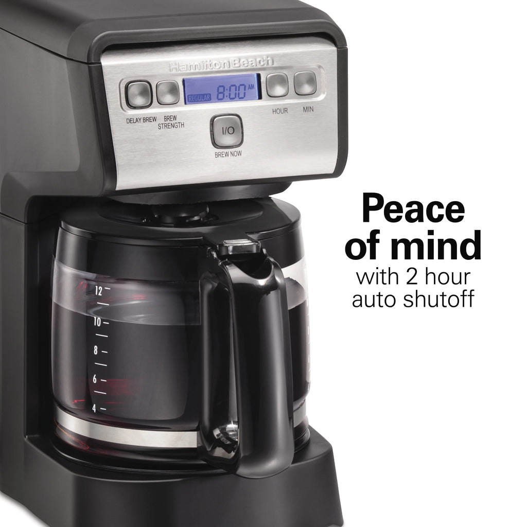 Compact Programmable Coffee Maker, 12 Cup, Black I3334