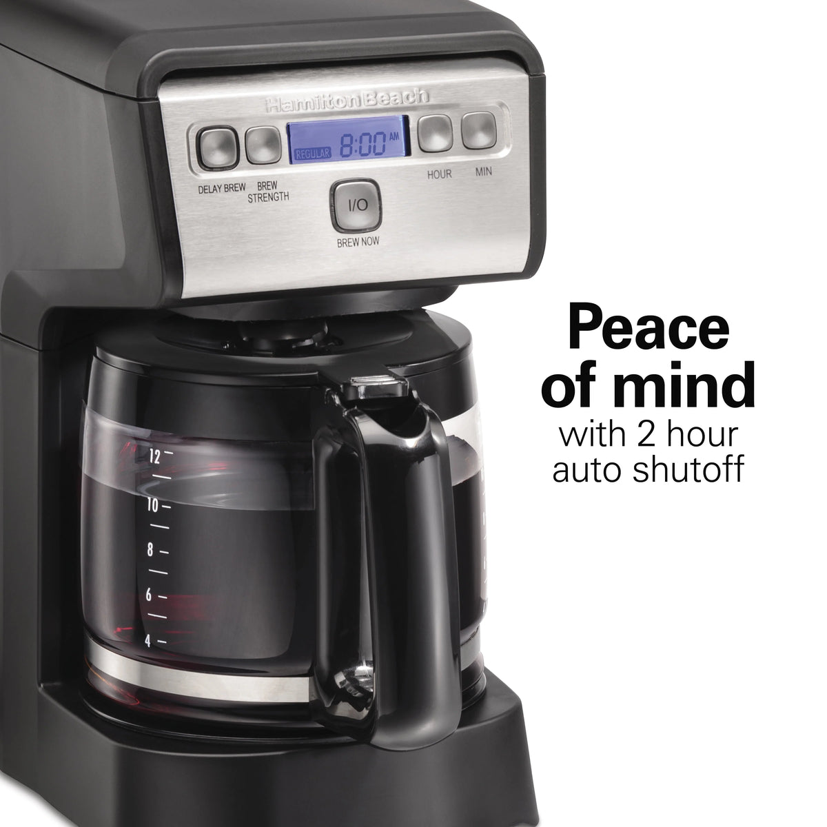 Compact Programmable Coffee Maker, 12 Cup, Black I3334