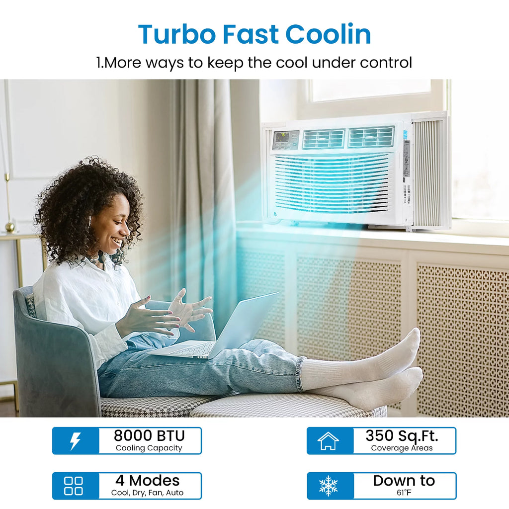 8,000 BTU Smart Window Air Conditioner D45022
