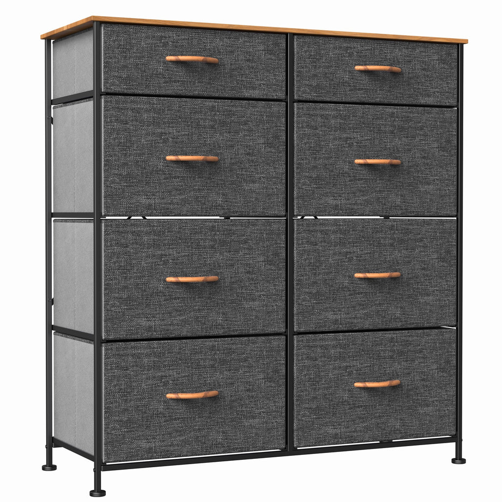 8 Drawer Black Gray Dresser J6584