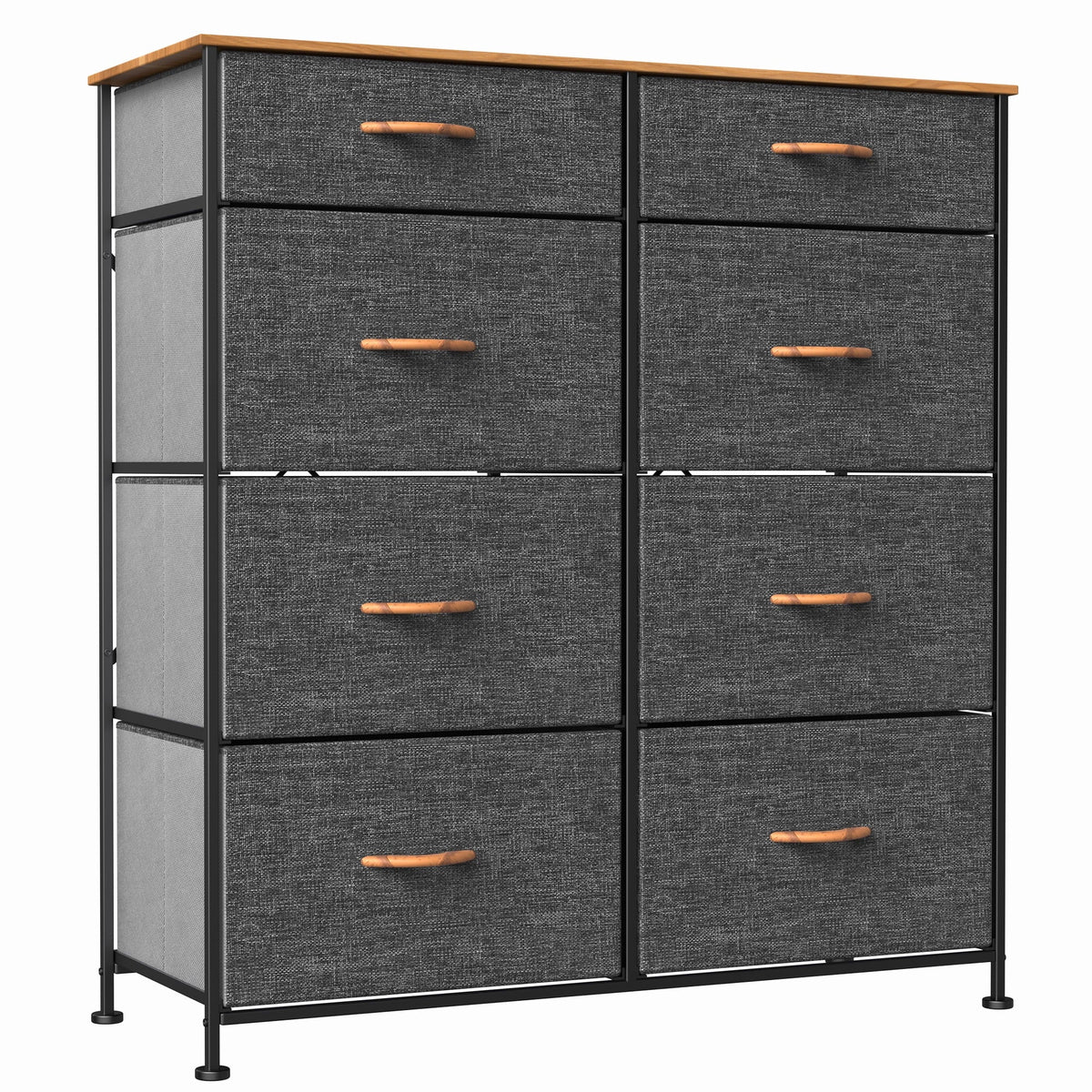 8 Drawer Black Gray Dresser J6584