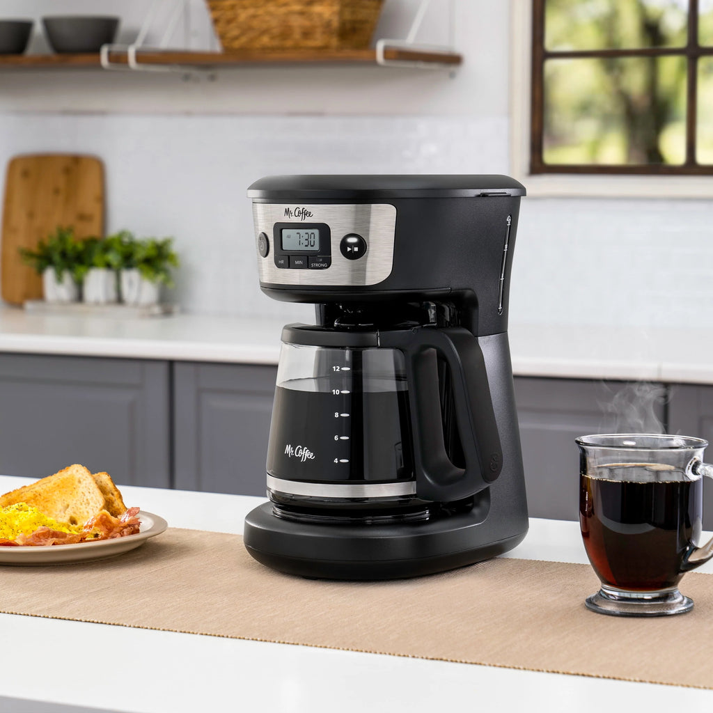 12-Cup Programmable Coffee Maker Stainless Steel F846310
