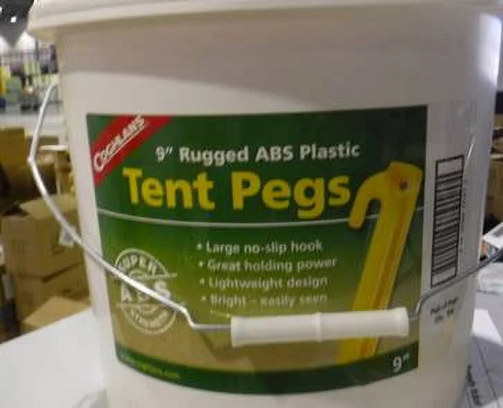 9 ABS Plastic Tent Pegs - 6 Pack C242891