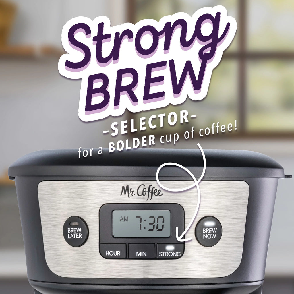 12-Cup Programmable Coffee Maker Stainless Steel F846310