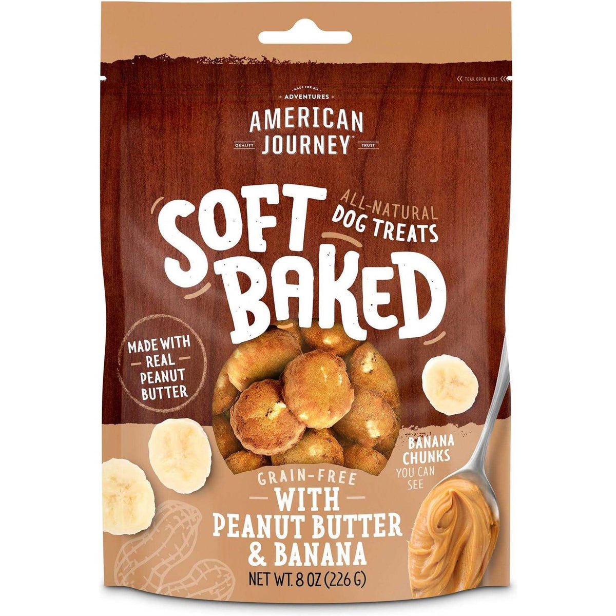 Peanut Butter & Banana Grain-Free Soft-Baked Dog Treats V11133