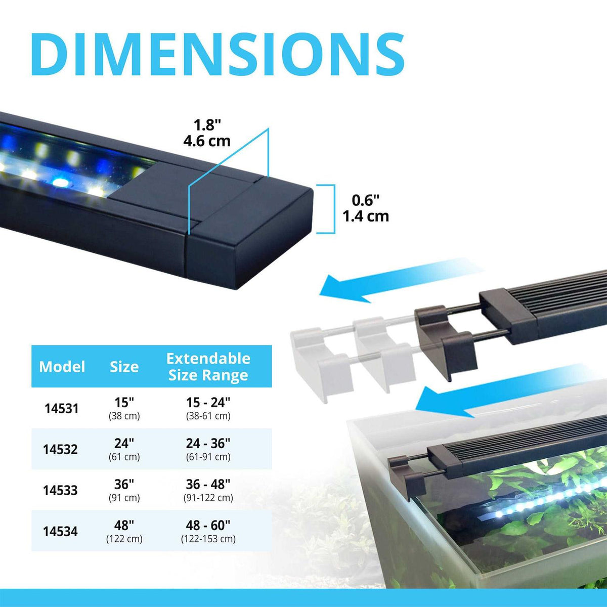Bluetooth LED Aquarium Light W457697