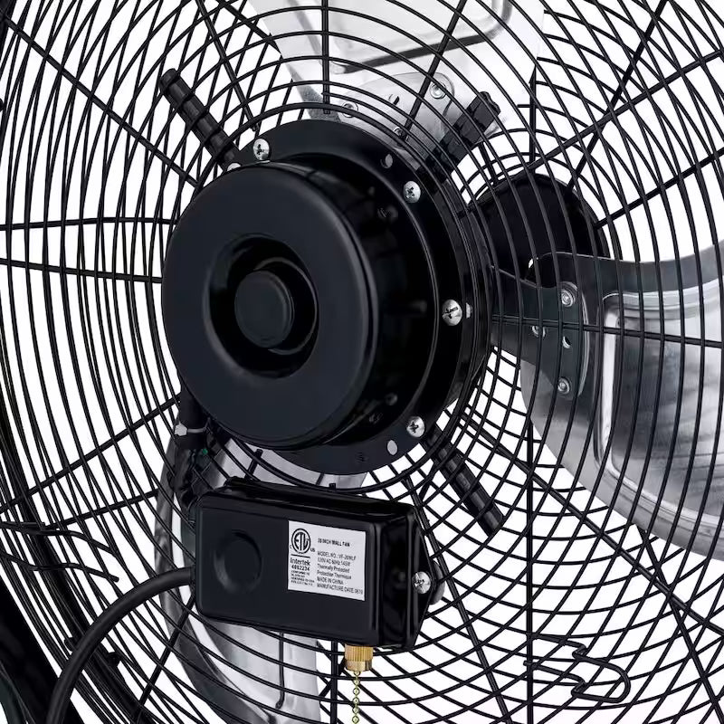 18 in. High Velocity Wall Mounted Fan with 3 Speeds and Adjustable Tilt Head in Black R205