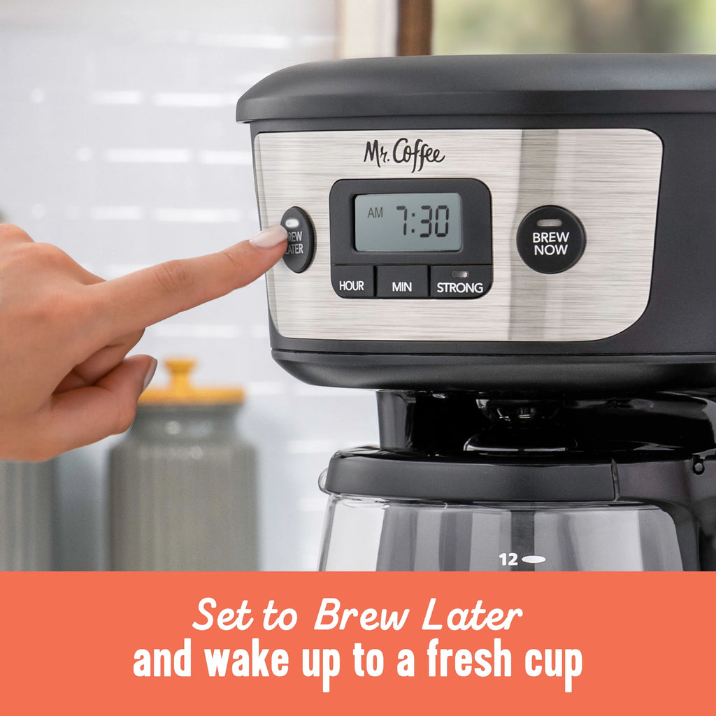12-Cup Programmable Coffee Maker Stainless Steel F846310