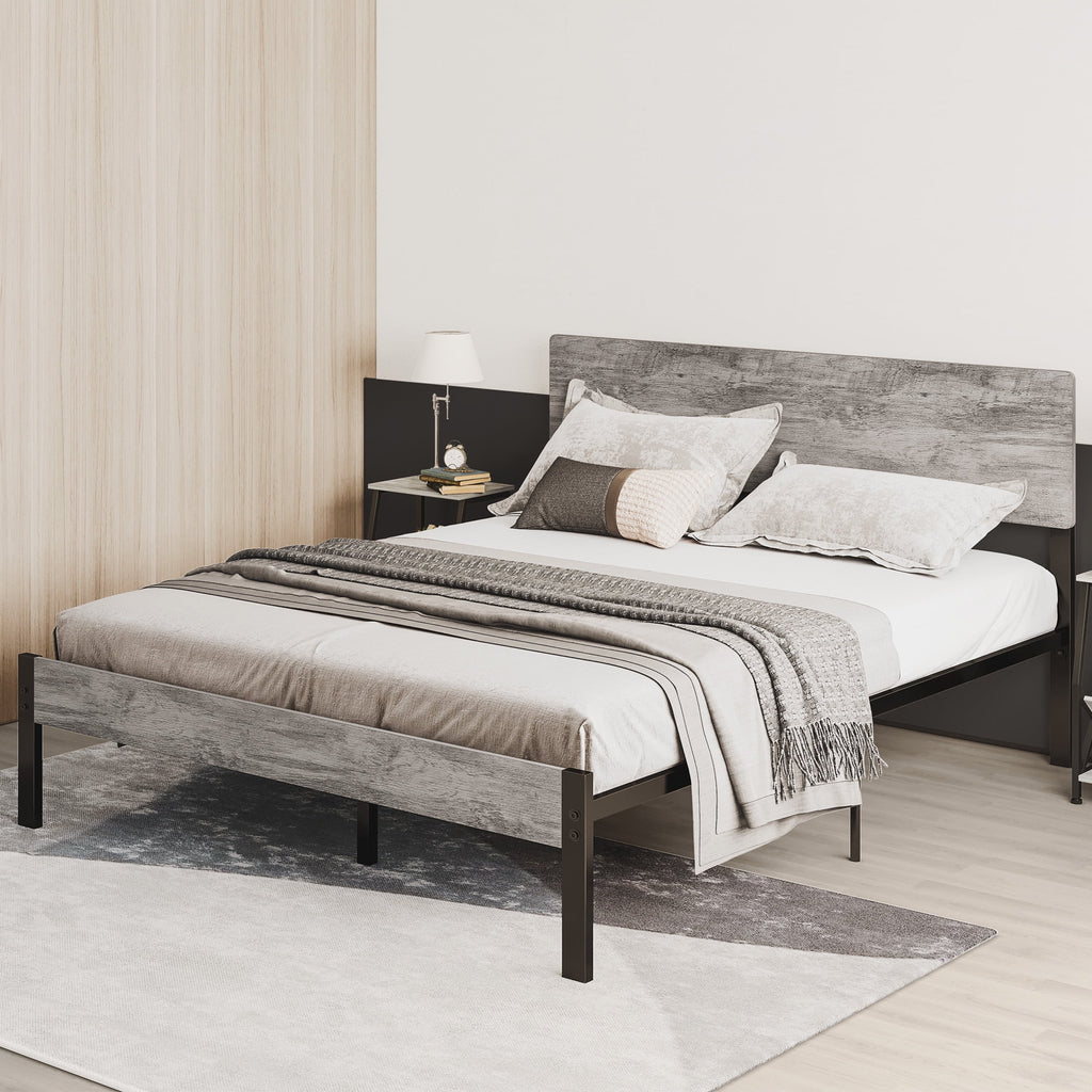 Queen Platform Bed Frame with Headboard P214