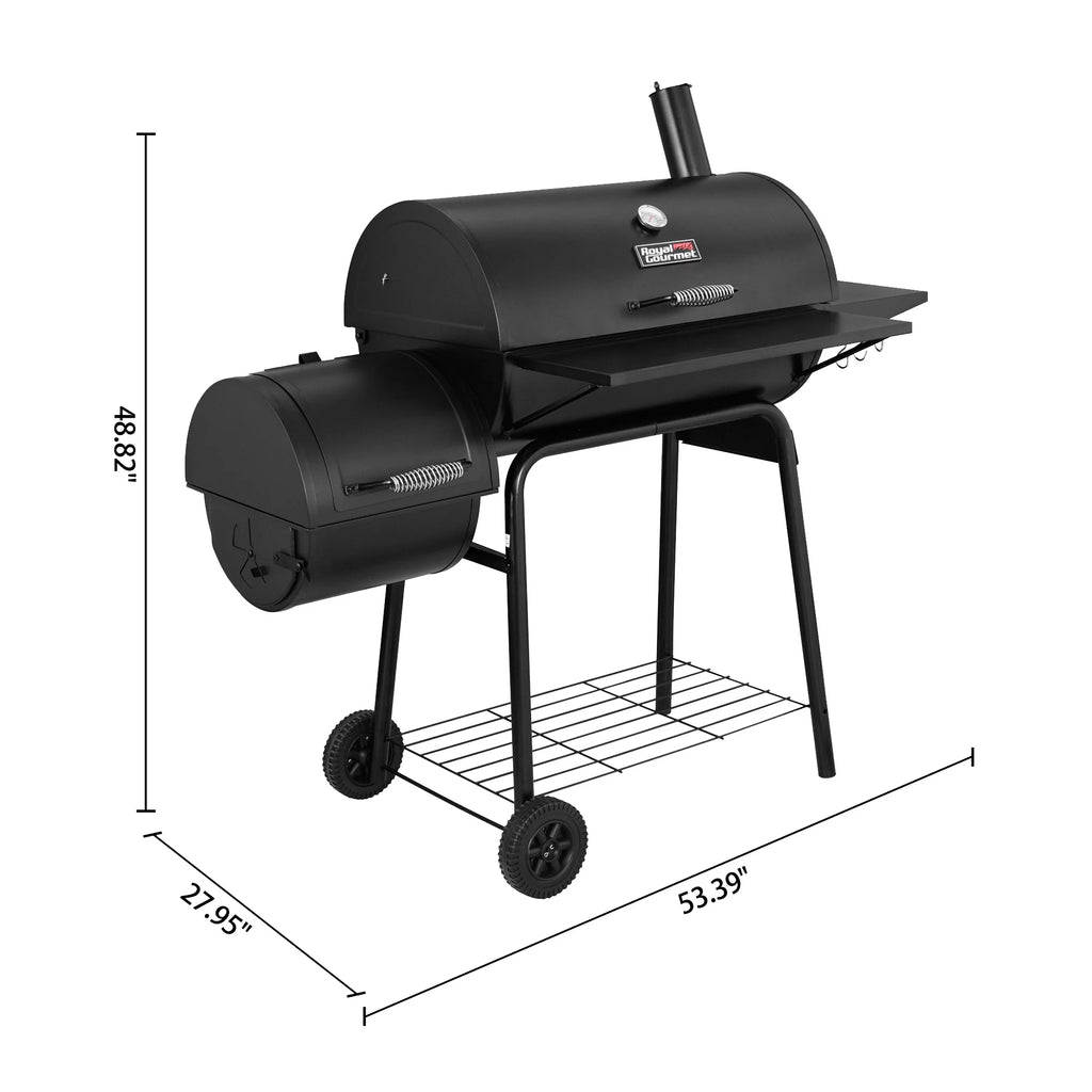 Charcoal Grill with Offset Smoker and Cover J43459