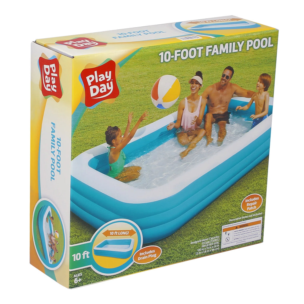 Blue Rectangular Inflatable Pool M605174