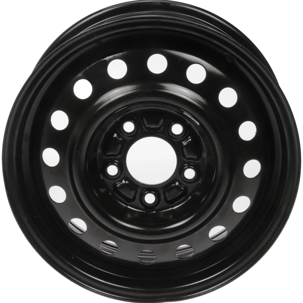 Steel 15 x 6-inch 5-Lug Black Wheel Rim A342