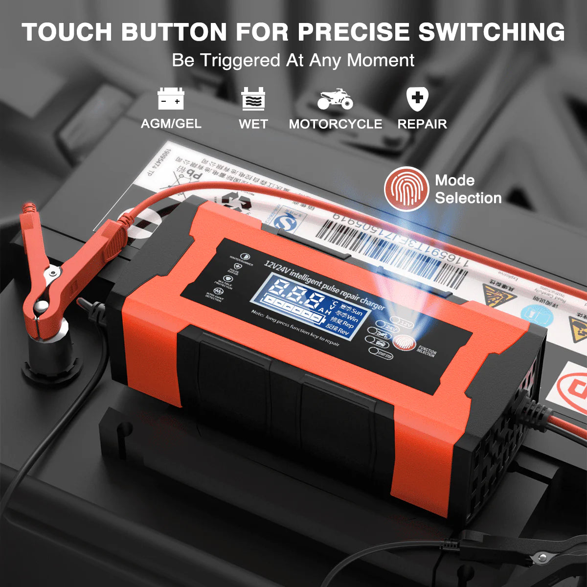 10-Amp 12V 24V Automatic Smart Battery Charger N351841