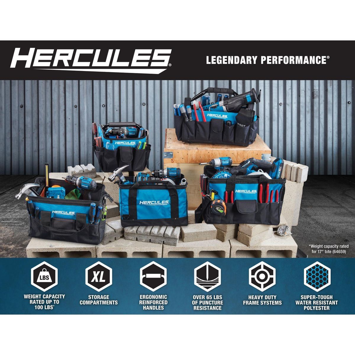 18 in. Tool Bag with 28 Pockets D378547